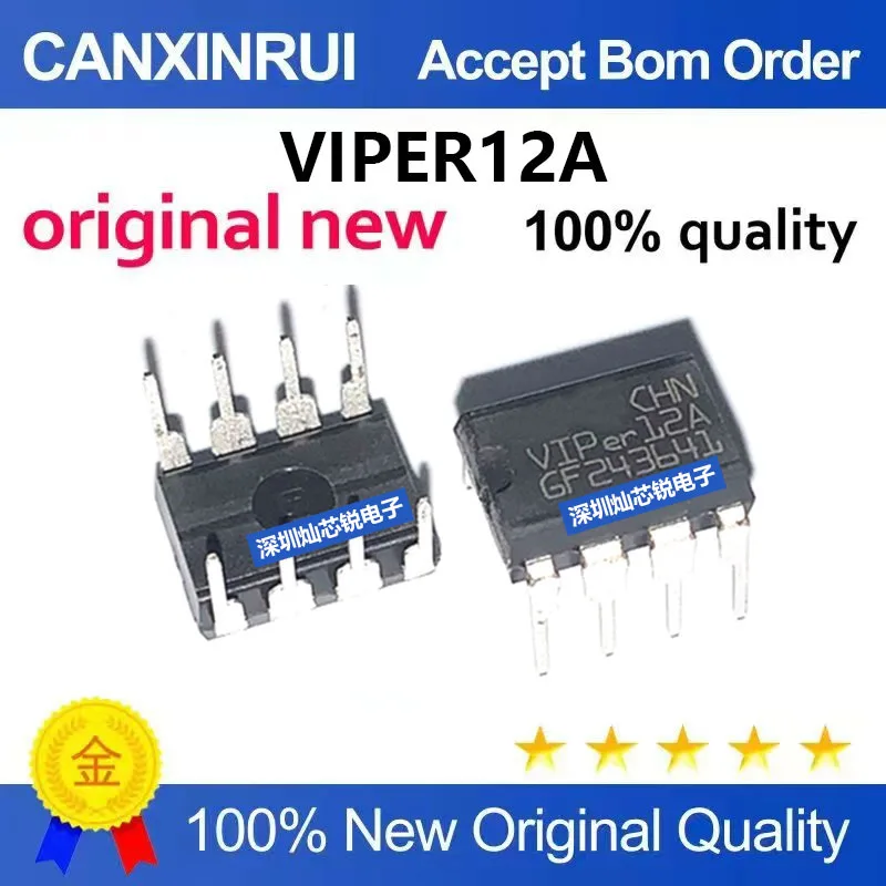 (5-100pieces)Brand New Original VIPER12 VIPER12A Induction Cooker DVD Power Management Chip DIP8