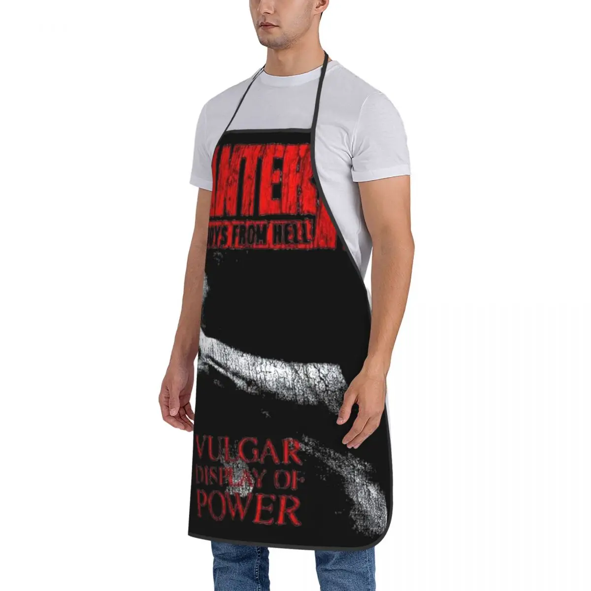 Gifts for Men Women Chef Bib Apron Vintage Pantera Band Product Heavy Metal Band Baking Aprons Neck Strap Water & Oil Resistant