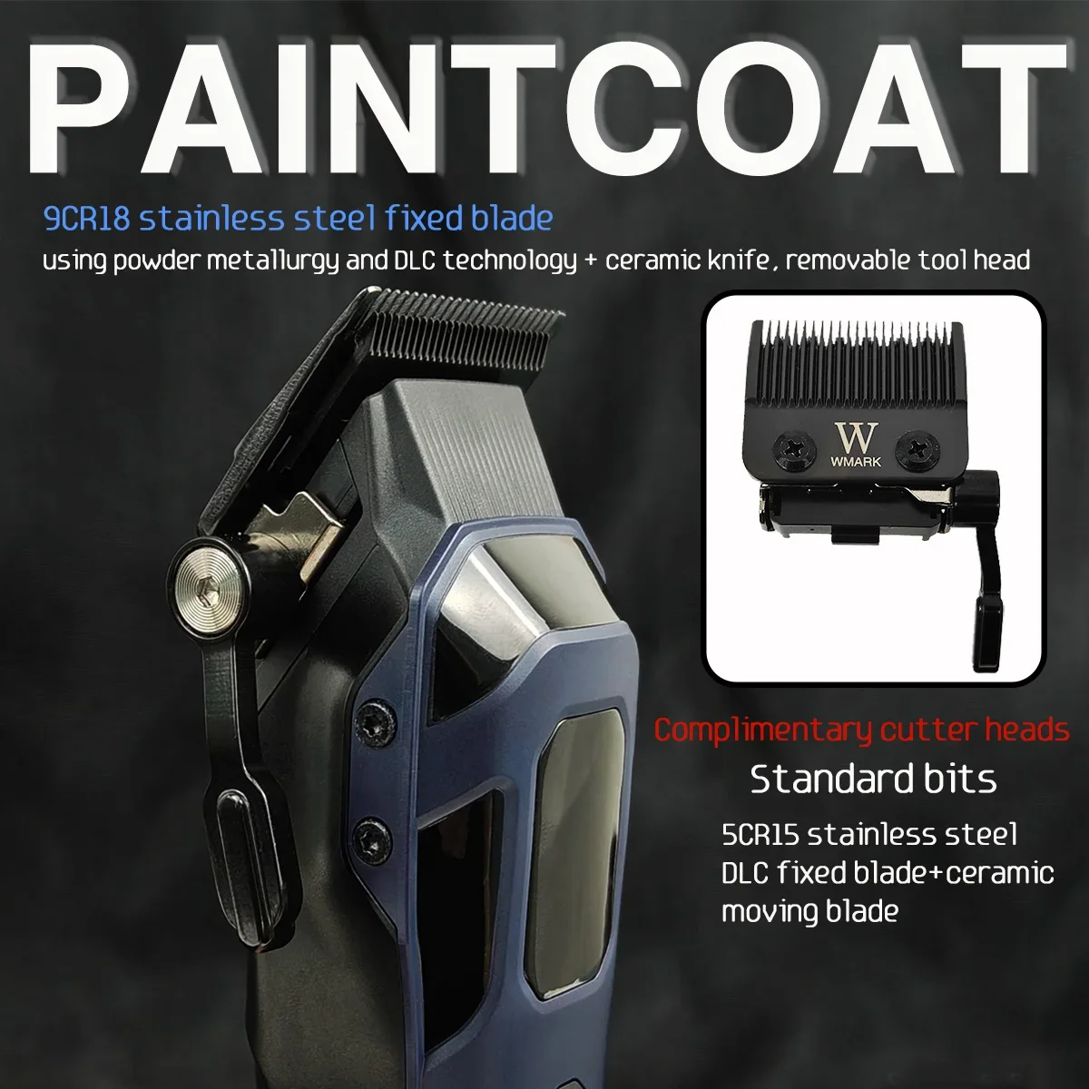 Профессиональная машинка для стрижки волос WMARK NG-8080 BRDCLIP FA1981, 9000 об/мин, 7500 об/мин, DLC, цельнометаллический, 0 лезвий, светодиодный дисплей, мужской