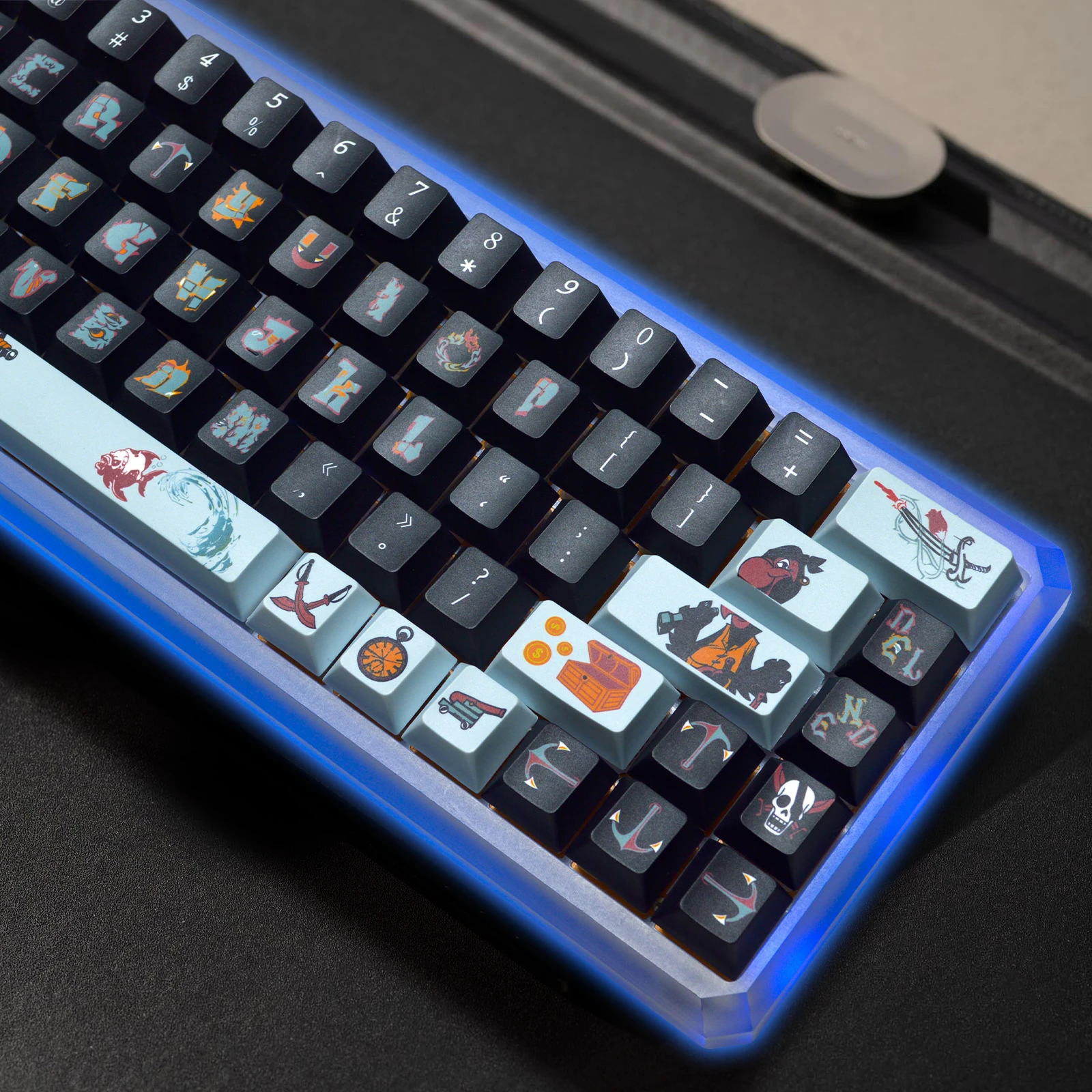 Capuchons de touches de clavier de joueur mécanique, aucun profil, DYE-SUB, PBT, Anime Parrot, MX, Gateron, 7,5 ate, 134