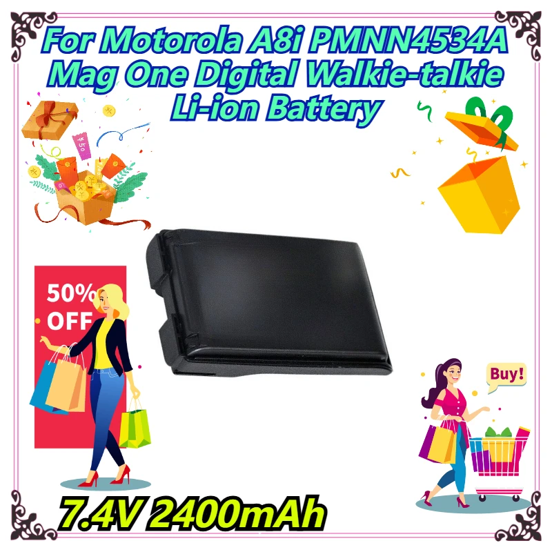 7,4 V 2400mAh para Motorola A8i PMNN4534A Mag One Walkie-talkie Digital batería de iones de litio