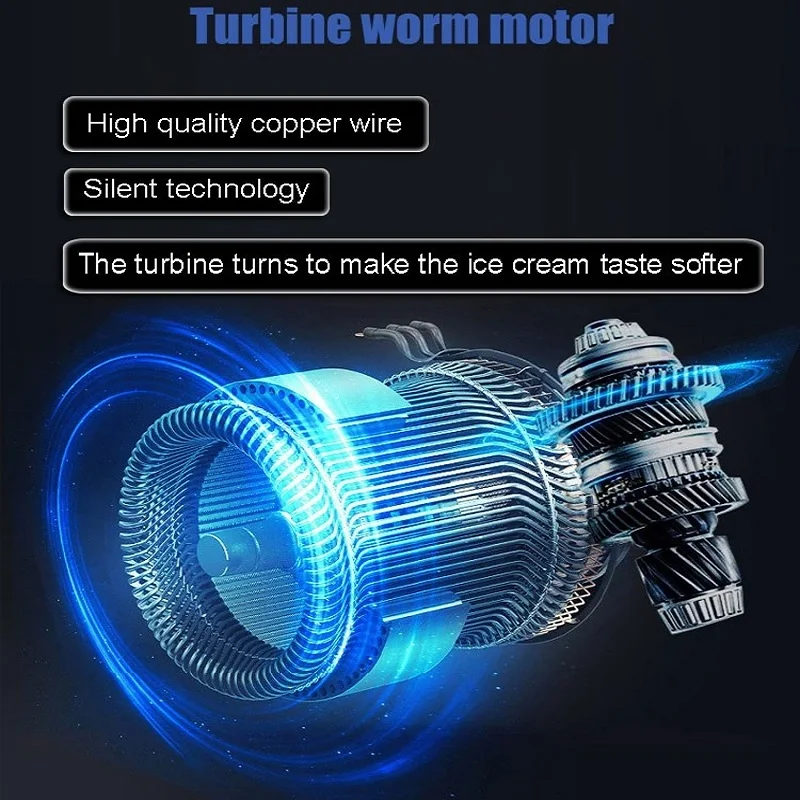 Macchina per gelato soft Macchina per gelato da tavolo in acciaio inossidabile con macchina per gelato da dessert 110V 220V