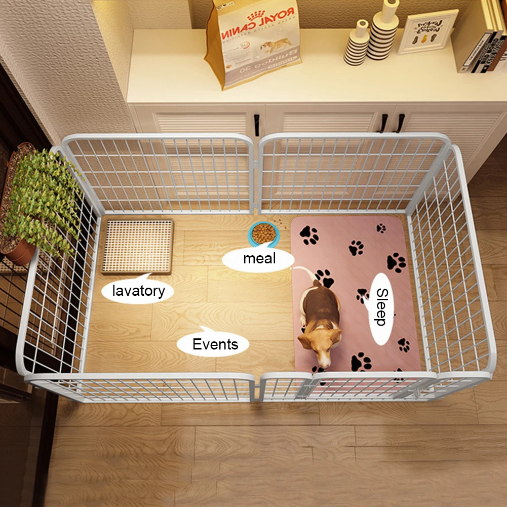 

Многофункциональный складной вольер-манеж из 6 секций для собак, щенков, кошек, кроликов и других домашних животных, усиленный, для игр и тренировок