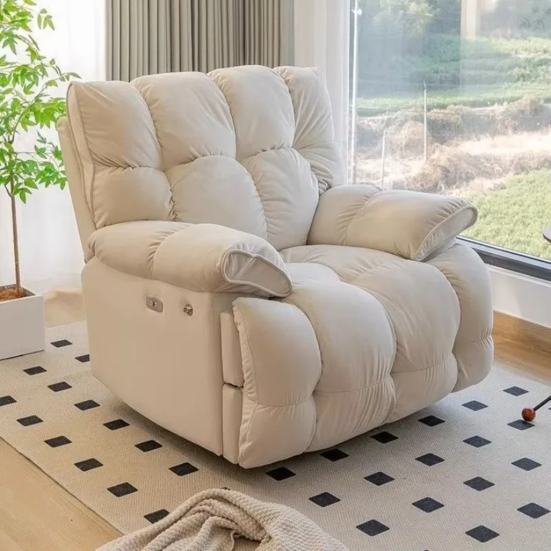 2024 وصول جديد رائجة البيع مادة النسيج المخملية خمر قطب الروك كرسي كهربائي واحد كرسي غرفة المعيشة أريكة