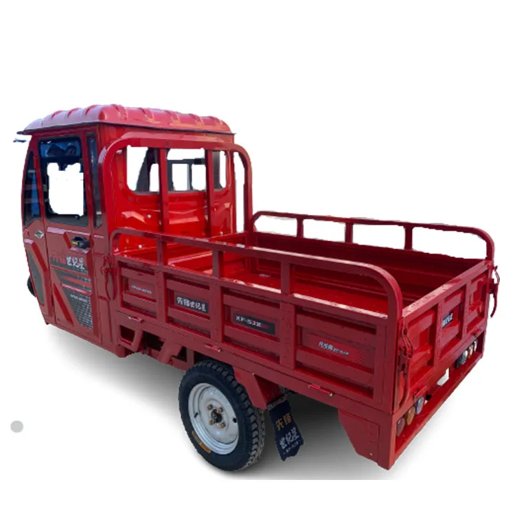 Factory sales 3 wheel electric  cargo tricycle with full closed cabin u sed for transport cargo