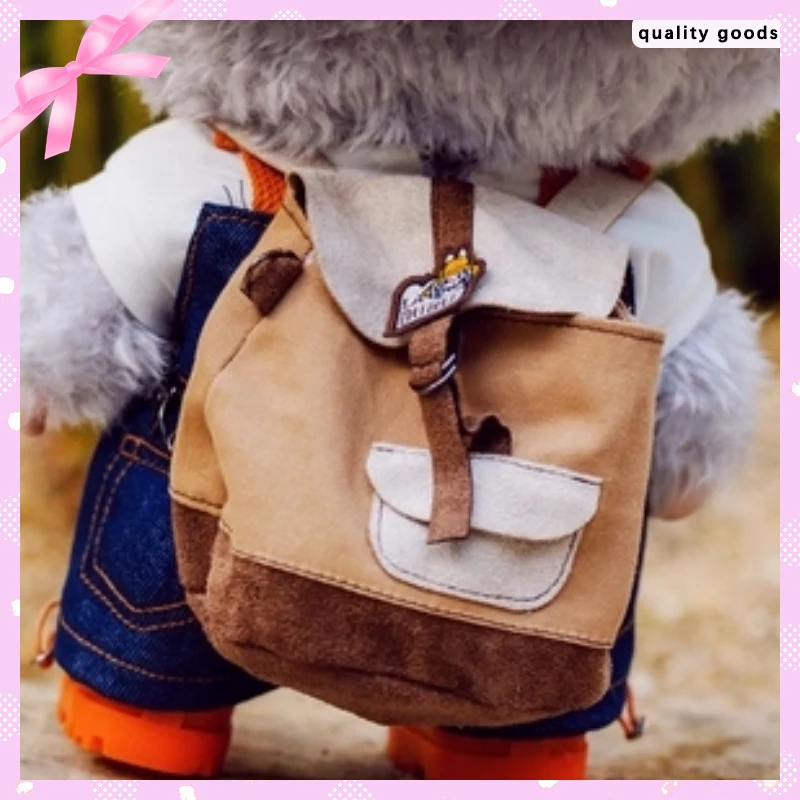 

2025 New Lafufu 38cm Spring Outing Bag Deerskin Camping Backpack Original Handmade Kawaii Labubu Backpack
