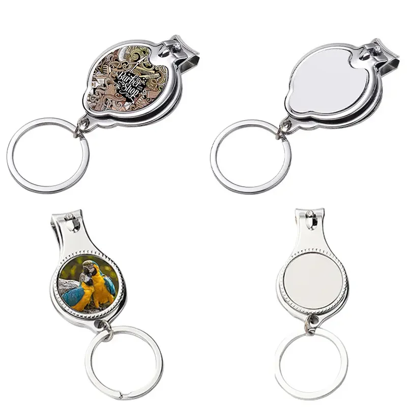 

20Pcs Sublimation Blank Foldable Bottle Opener with Hand Toe Nail Cutters Keyring Wedding Name and Date Day Keepsake for Custom