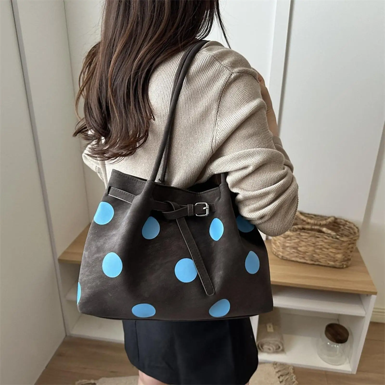 

Tote Bag for Women Stylish Female Fashionable PU Leather Purse Shoulder Bag Handbag for Commuting Party Travel Vacation Birthday