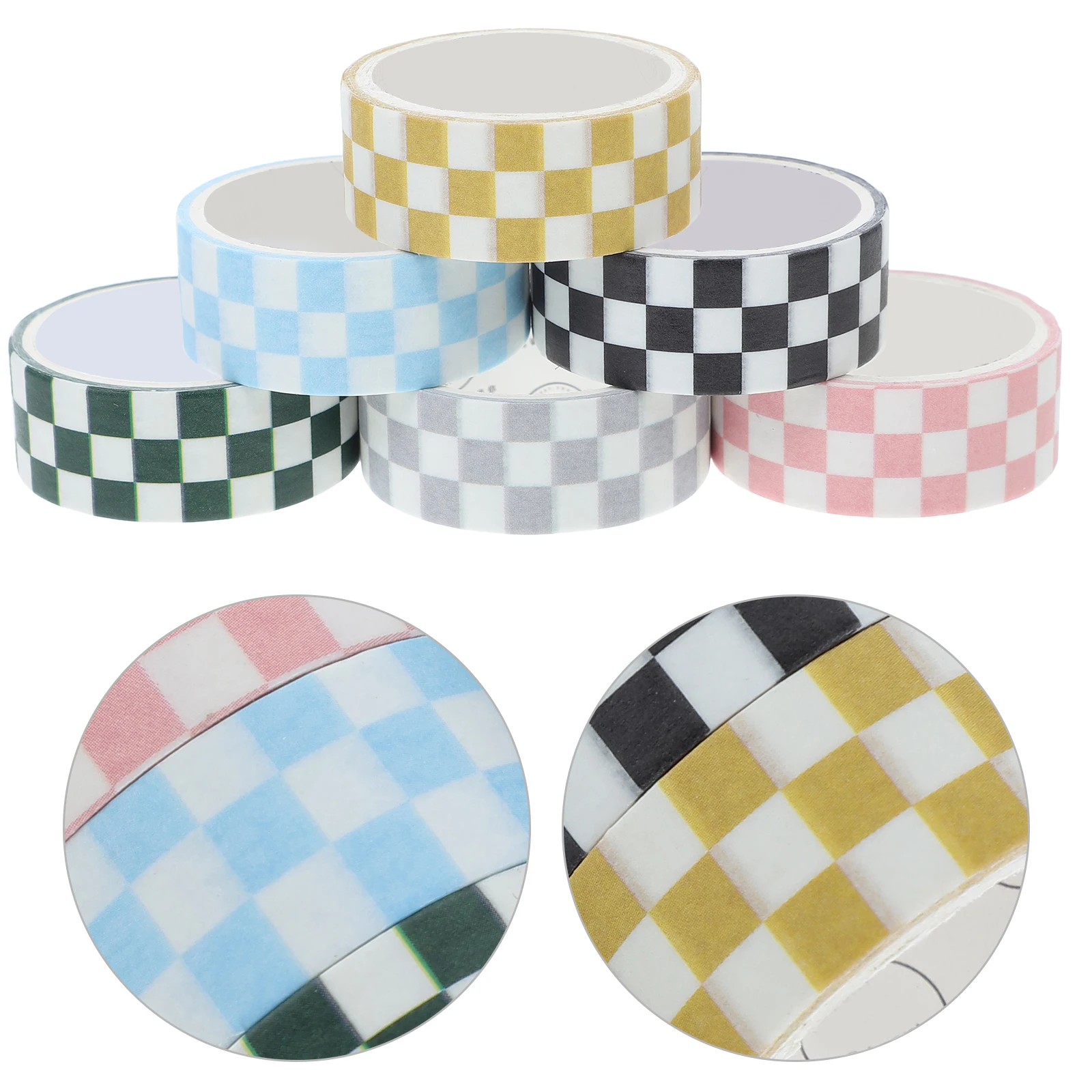 

6pcs Decorative Washi 10M Long Craft Tape For Diy Scrapbooking Journal Gift Wrapping Mixed Colors Stationery Adhesive Tape