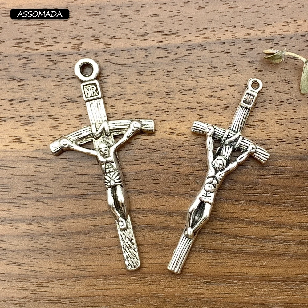 5pcs Alloy Religious Cross Pendant DIY Necklace Jesus Cross Charms Pendants For Jewelry Making Christian Crosses Accessories