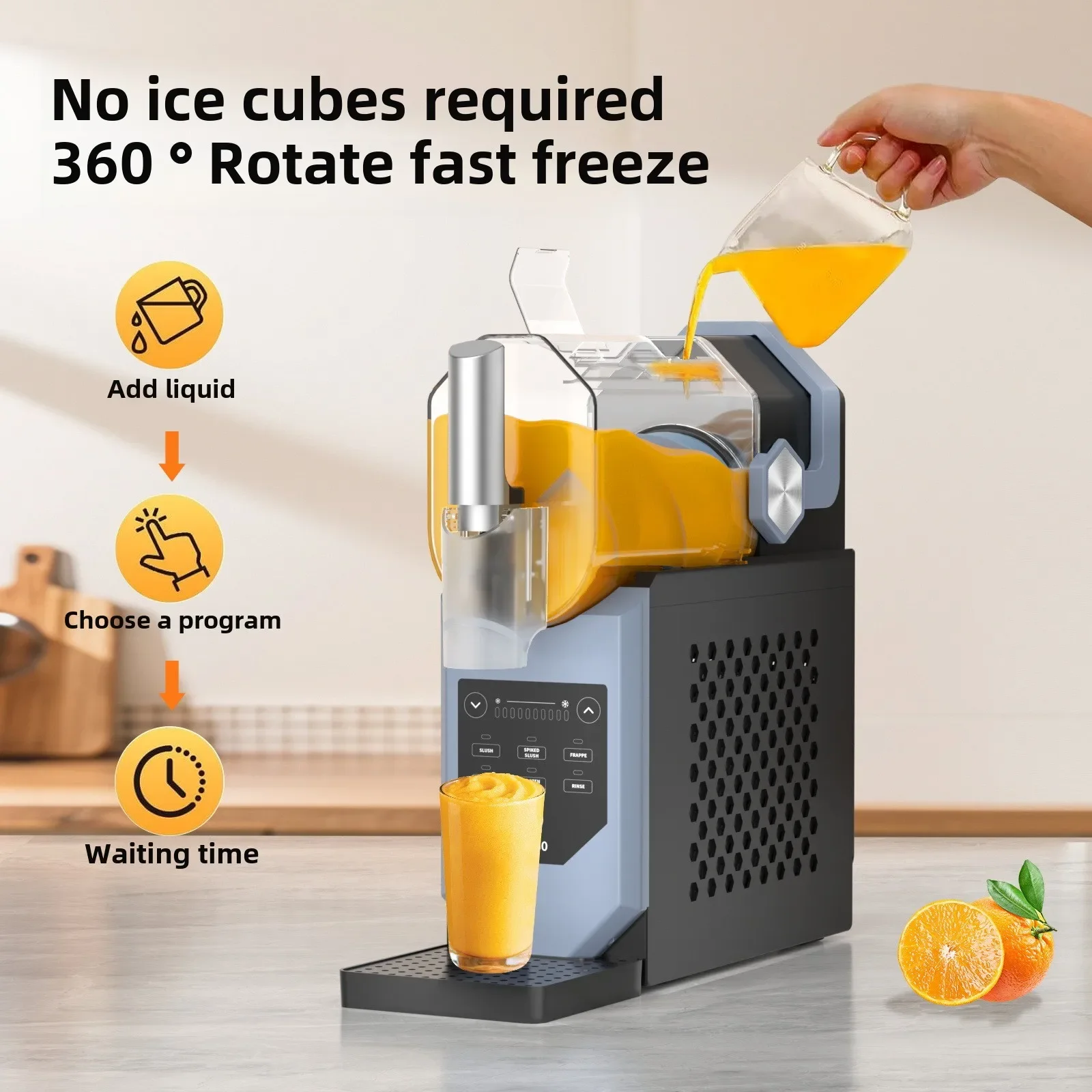 

New Ice Crusher Multifunctional Household Small Ice Shaver Fully Automatic Desktop Commercial Large Capacity Smoothie Machine