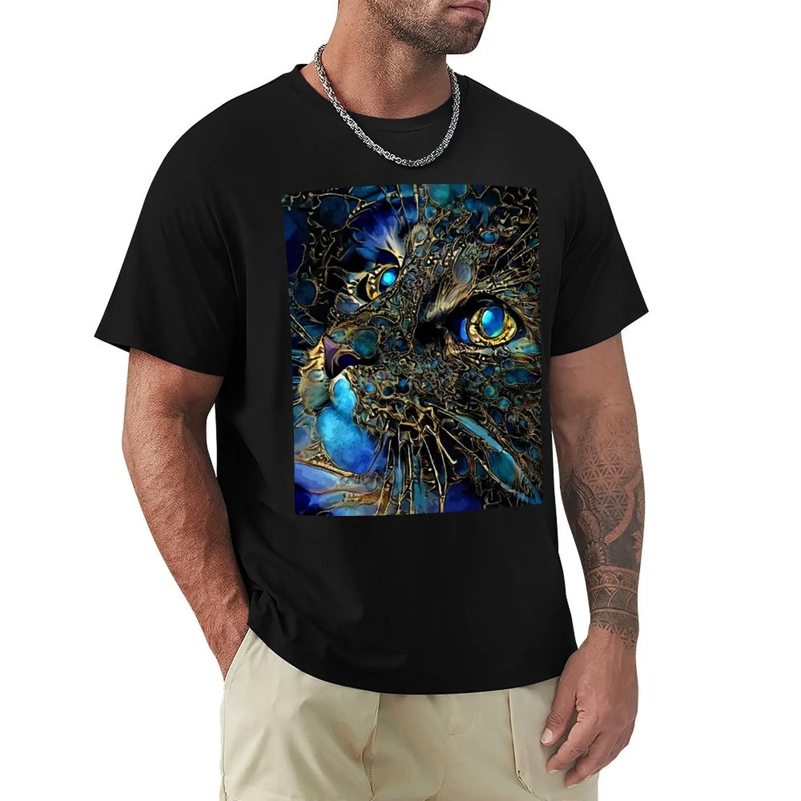 Cat Jewell - T-shirt léger pour la course à pied avec peintures de chats, chats sauvages et chats domestiques