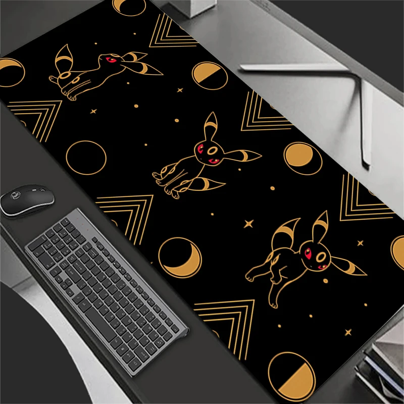 Large Mouse Pad P-Pokemons Eevee Gamer Computer Desk Mat Modern Table Keyboard Laptop Carpet XXL Gaming Mousepad