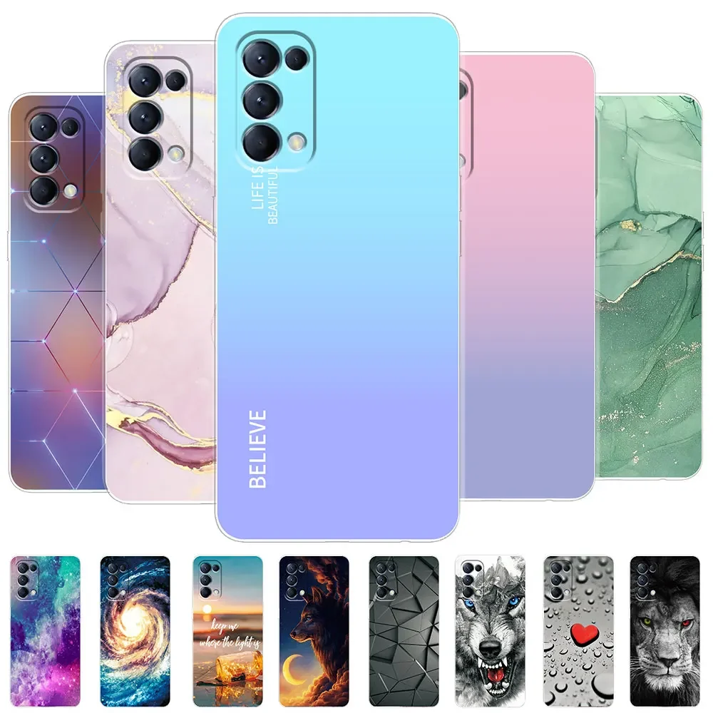 For Oppo Find X3 Lite Case Cover For OPPO Find X3 Neo Para Marble Soft Clear Silicone Phone Case For Oppo FindX3 X 3 Lite Fundas