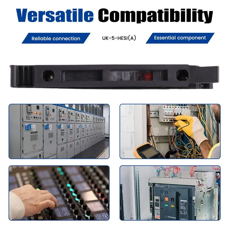 A84X-UK-5-HESI Rail Terminal Block Uk5rd Rail Type 4Mm Fuse Terminal Block Connector Fuse Holder Conductor With Light 220V