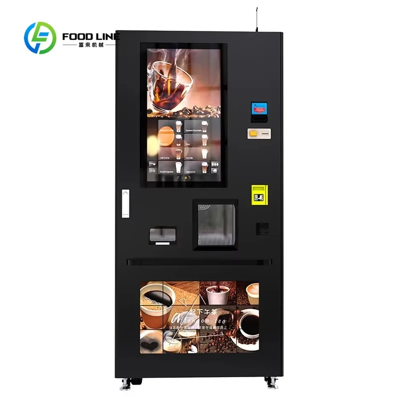 Customized Ultimate Coffee Experience Fresh Ground Coffee Vending Machine With Perfect Extraction/With Ice Maker/5 Canisters