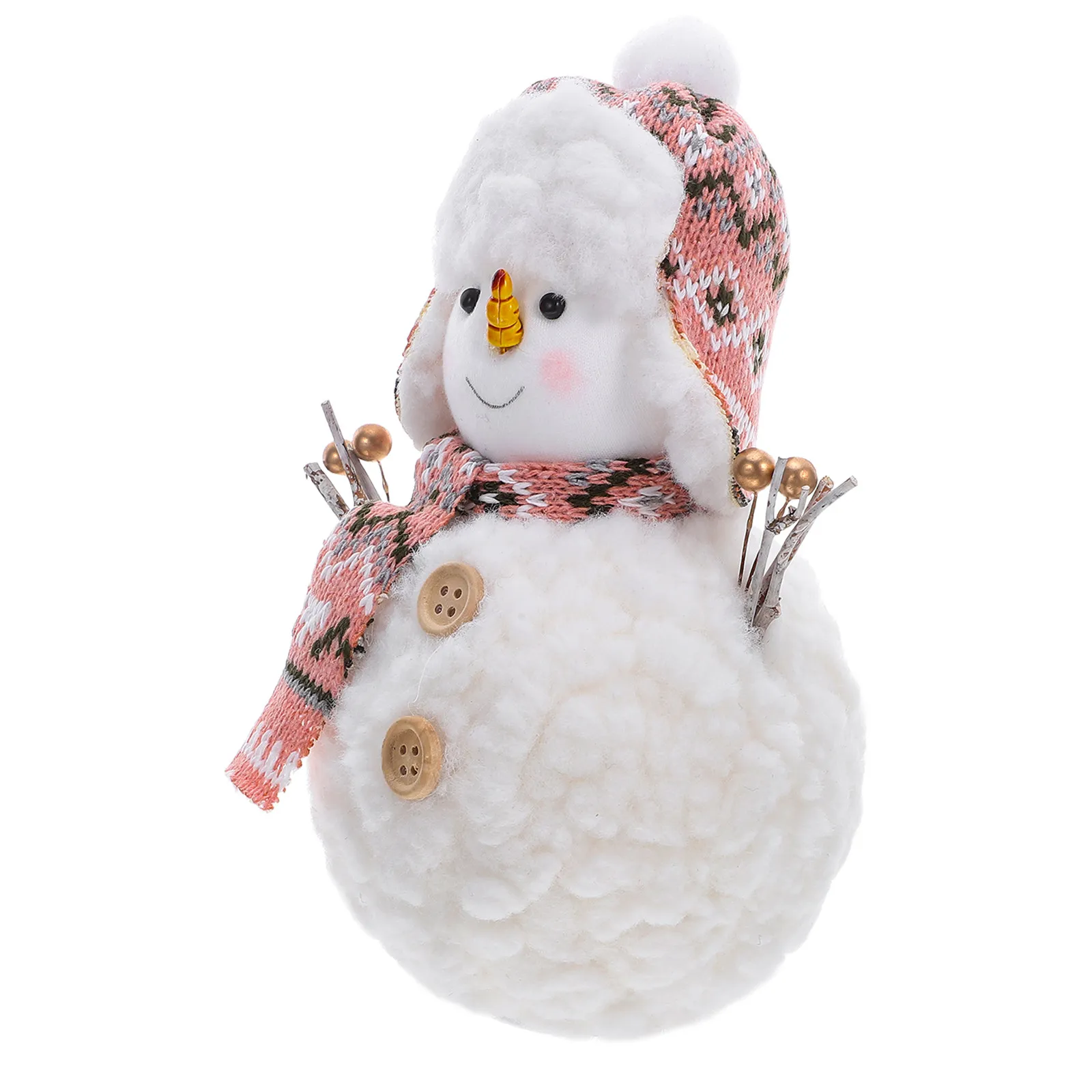 

Мягкая игрушка-снеговик 18 см для декора дома, вечеринок, использования в помещении и на улице, украшение для полки, стола, елки, рождественский сувенир