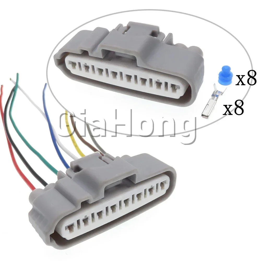 1 Set 8 Ways AC Assembly Car Waterproof Socket 90980-11593 Auto Connector for Toyota Fuel Injector Controller