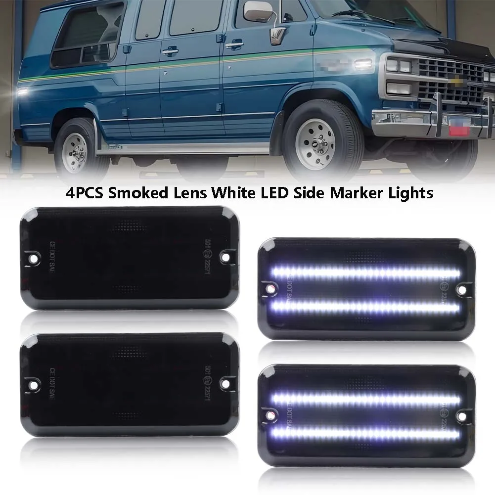 Voor/Achter Zijmarkeringslichten Richtingaanwijzers met LED Voor 1985-1995 Chevrolet G10 G20 G30 P20 P30 GMC G1500 G2500 G3500 P2500 P3500