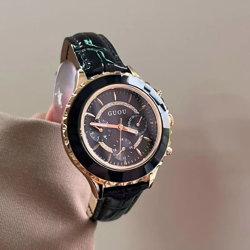 New Multi-Functional Quartz Wristwatch, A Luxurious And Fashionable Watch For Women.  A Small, Elegant Watch Suitable For Women.