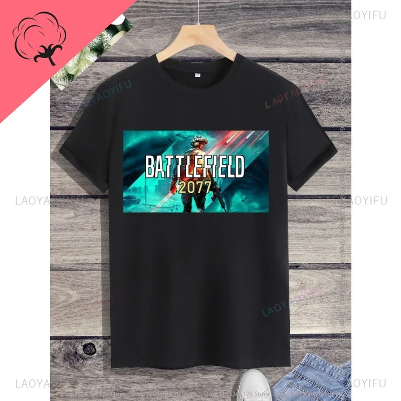 New Arrival Game Battlefield 4 2042 Cotton  Printed T-shirt Top Summer Unisex Shirt Short Sleeve O-neck Classic Casual