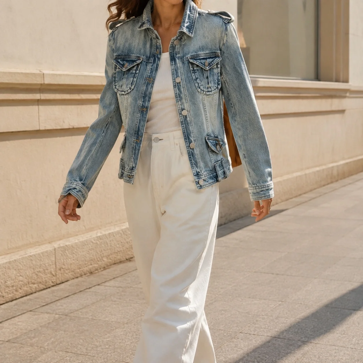 Distressed Stand Collar Jacket Irregular Hip Hop with Streetwear Regular Sleeve Autumn Mid Long Length Irregular Hem for Women