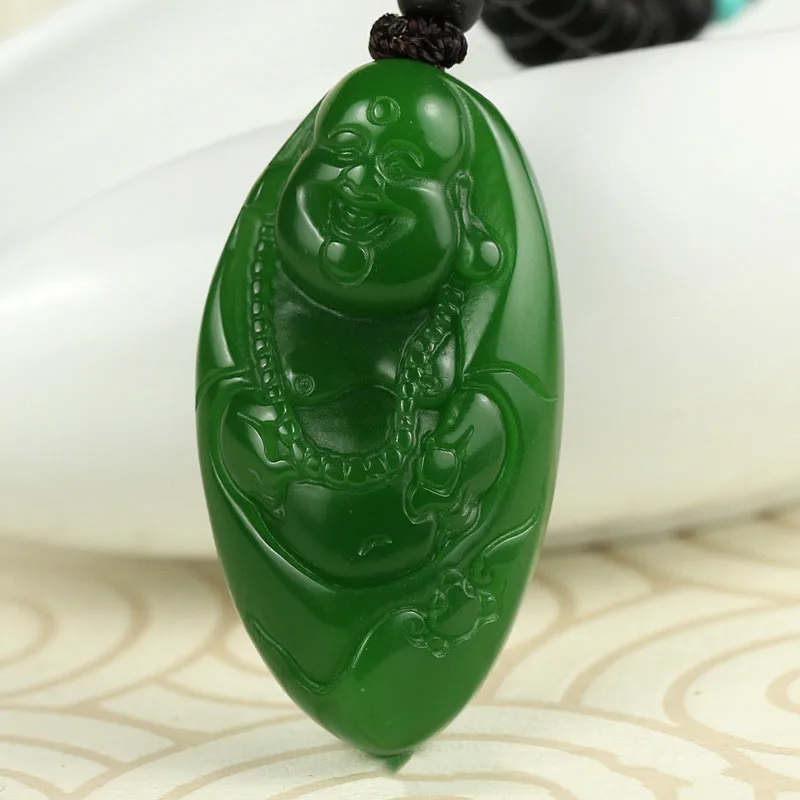 Xinjiang Hetian Jade Buddha Pendant Female Jasper Maitreya Joker Pendant Jewelry