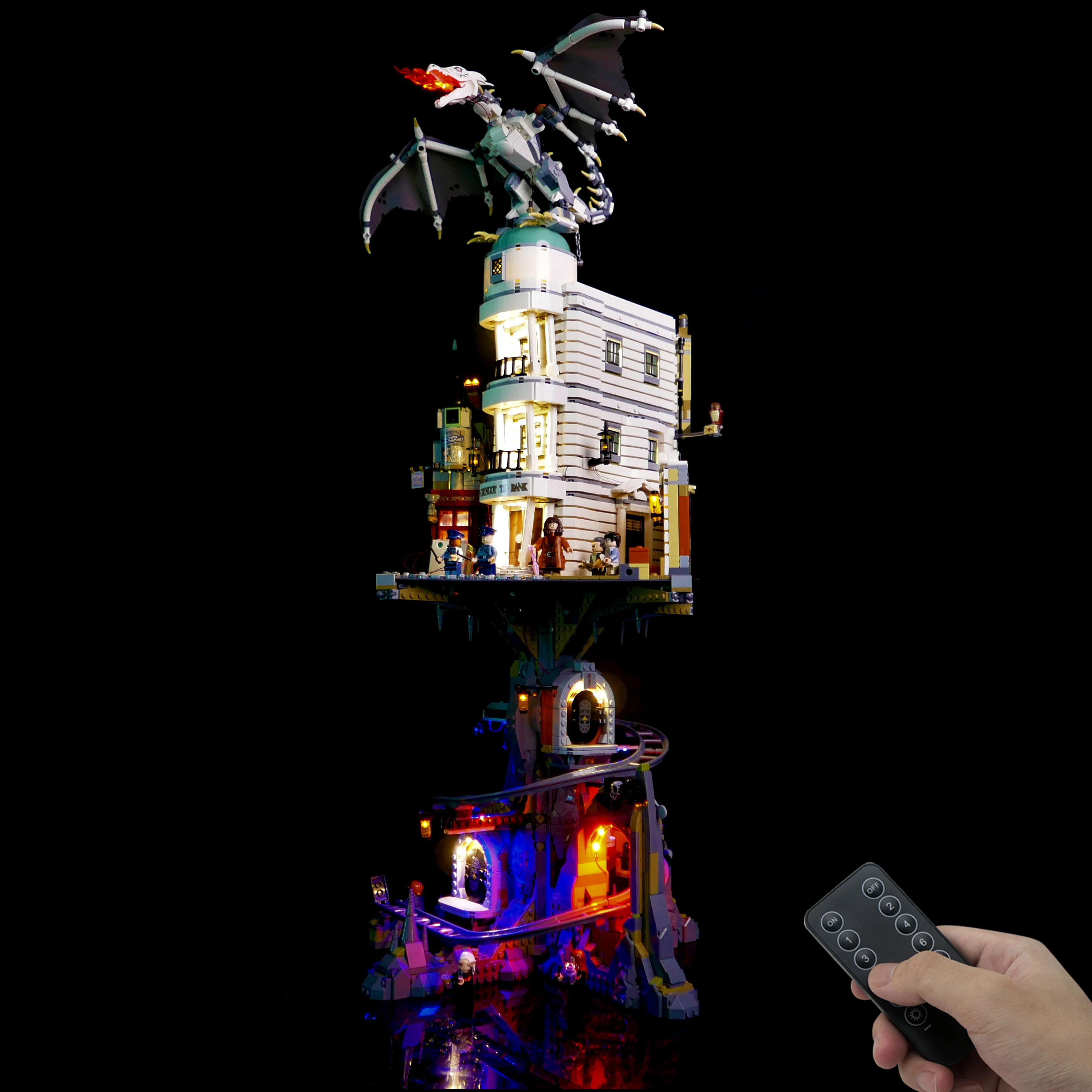 

Комплект светодиодных фонарей «сделай сам», светодиодный комплект Wizard Bank Building, комплект дистанционного освещения для модели подземного хранилища 76417, только светильники)