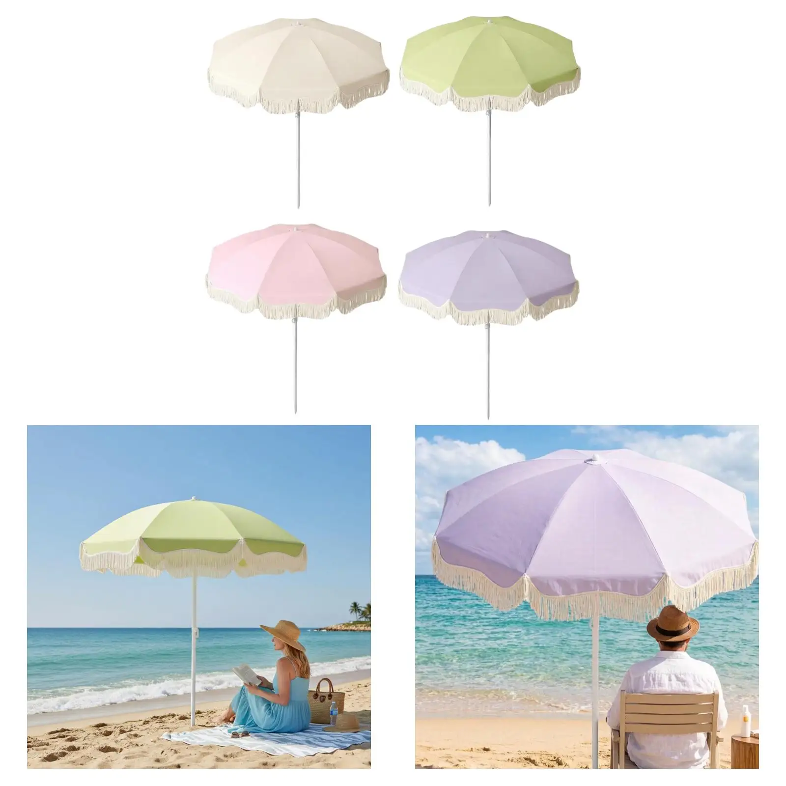 Sombrilla parasol portátil con borlas y flecos para gatos y perros - imagen 5