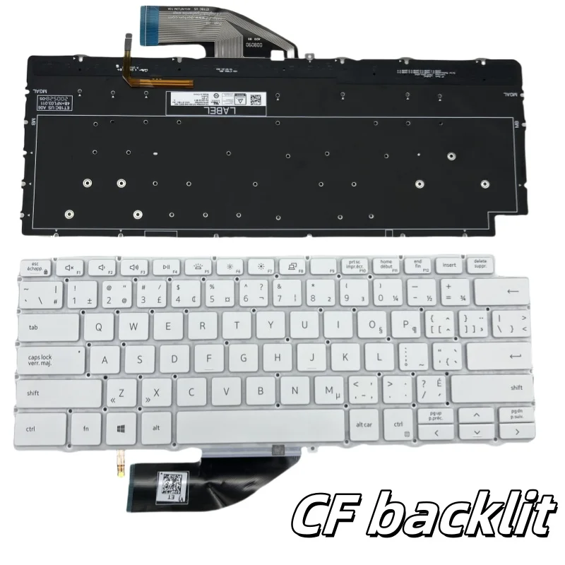 CF Backlit Laptop Keyboard for Dell XPS 13 9310 2-in-1 7390 2-in-1 P103G NSK-ET2BC NSK-ET0BC 03PMXP 0RD0CJ 06DKJ8
