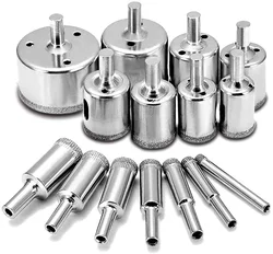 10pcs 3-30mm Diamond Coated Hss Drill Bit Set Accessories Tile Marble Glass Ceramic Hole Saw Drilling Bits For Power Tools