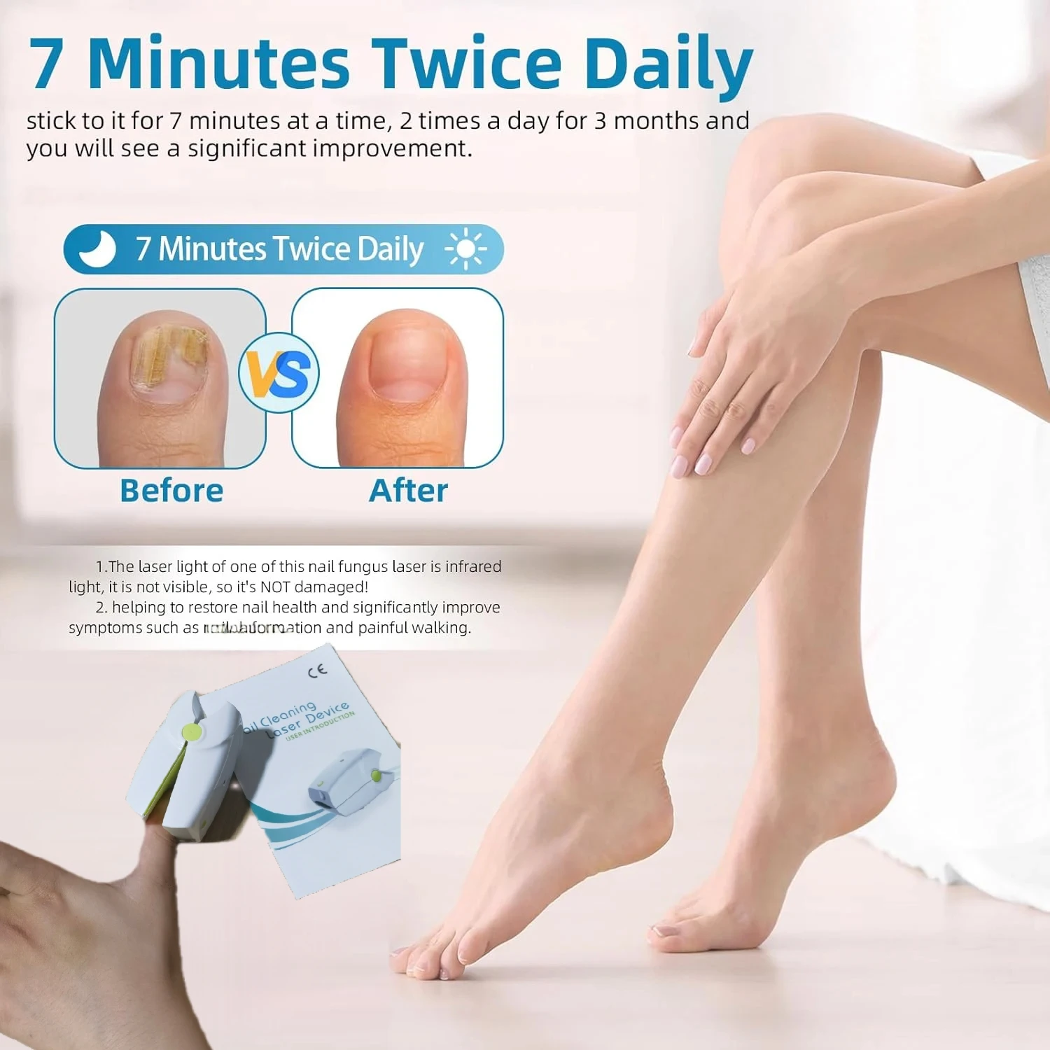 

Профессиональное лазерное устройство от грибка ногтей, машина для лечения грибка ногтей на ногах, противогрибковое оборудование для ухода за ногтями, безопасное и эффективное удаление