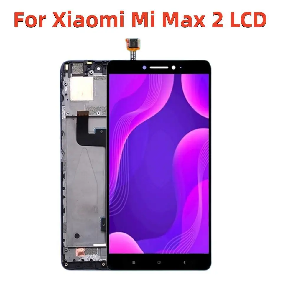 

Original For Max 2 Display Screen With Frame for Xiaomi Mi Max 2 MDE40 MDI40 Lcd Display Touch Screen Digitizer Replacement