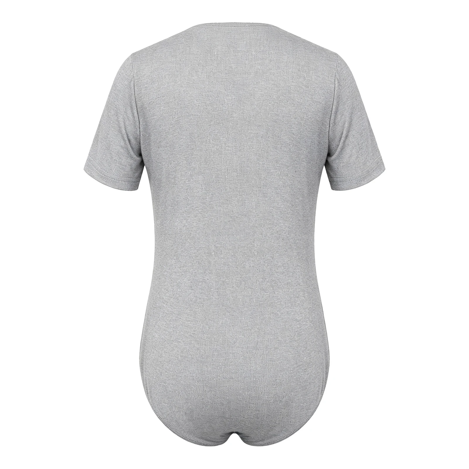 Kids Boys Special Needs Adaptive Bodysuit Shirts Short Sleeve Zipper Leotard Press Button Crotch Sleepwear Jumpsuit Playwear