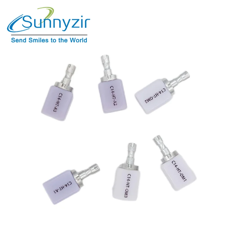 

Sunnyzir Cad/Cam C14 Lithium Disilicate Block HT/LT(5 pcs) For Sirona MCXL System Ceremic Crown Material in Dental Lab