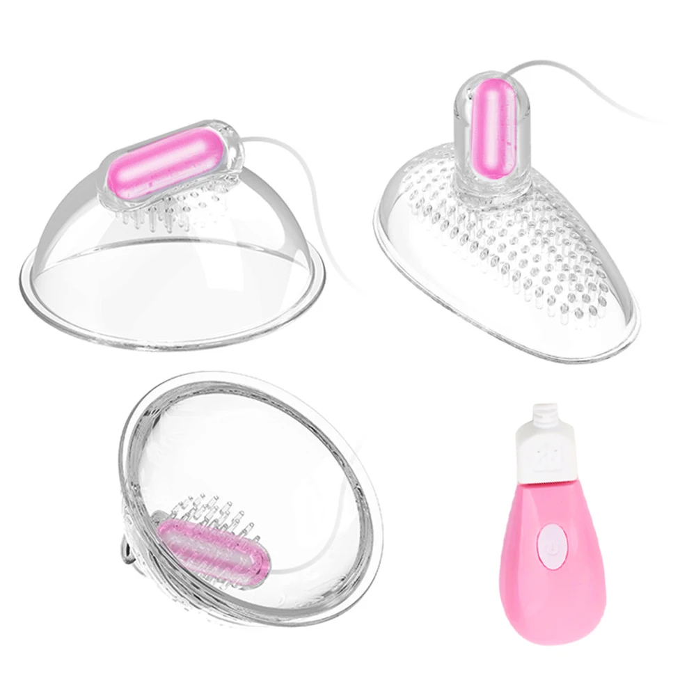 Breast Enlargement Stimulation Nipple Vagina Clitoris Sucker For Women Clit Vibrator Vacuum Pump Cover Adult Masturbator Sex Toy