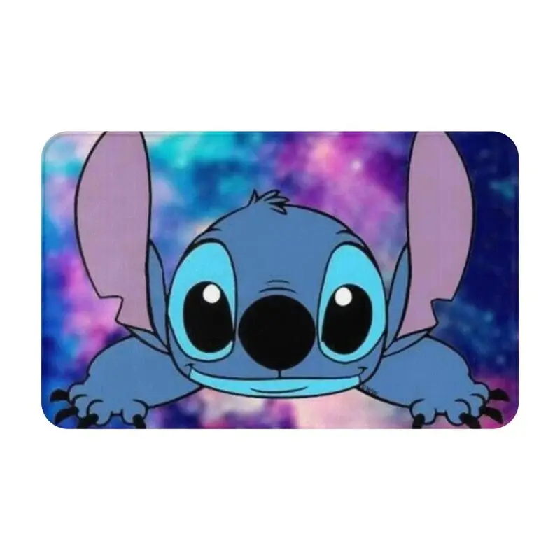 Custom Lilo Stitch Cartoon Anime Manga Front Door Mat Anti-Slip Indoor Absorbent Doormat Floor Bathroom Entrance Rug Carpet