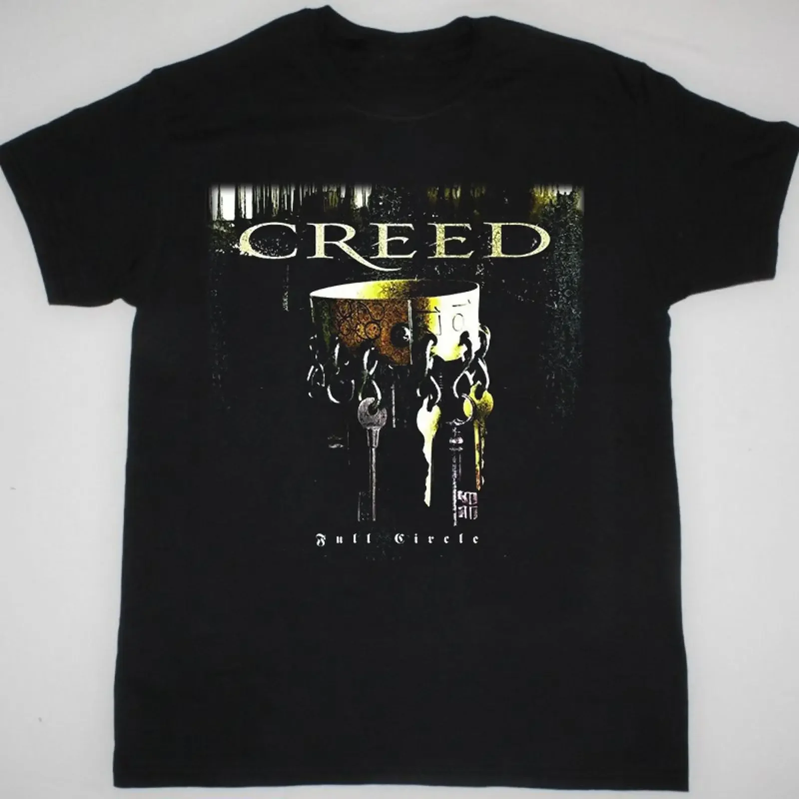 NEW Creed Full Circle  Cotton Black All Size T Shirt VC1570 vintage Washed Casual Slightly Breathable Comfortable streetwear