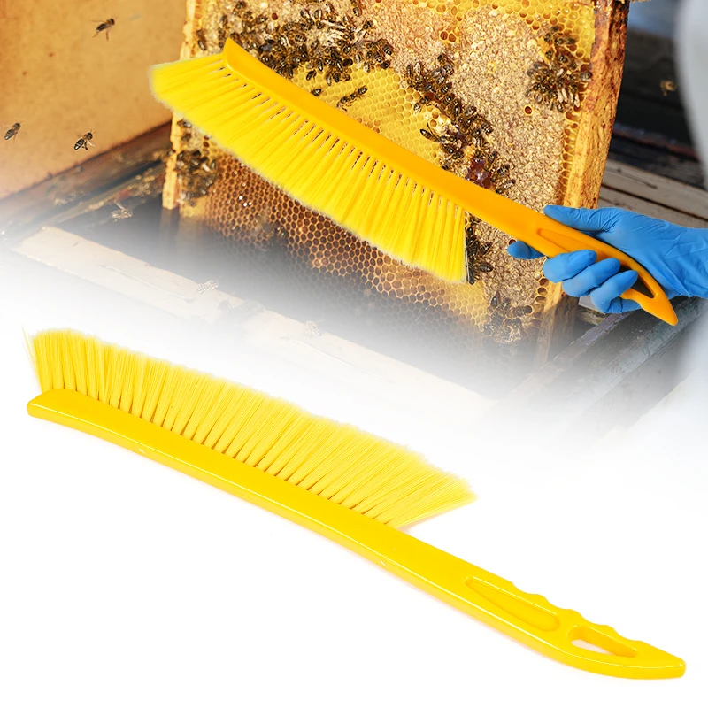 1pcs Beekeeping Brush Plastic Handle Single Row Beehive Cleaning Brush For Beehive Beekeepers Equipment