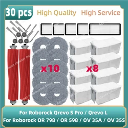 Compatible For ( Roborock QR 798 / QR 598 / QV 35A / QV 35S / Qrevo L / Qrevo S Pro) Parts Main Side Brush Filter Cloth Dust Bag