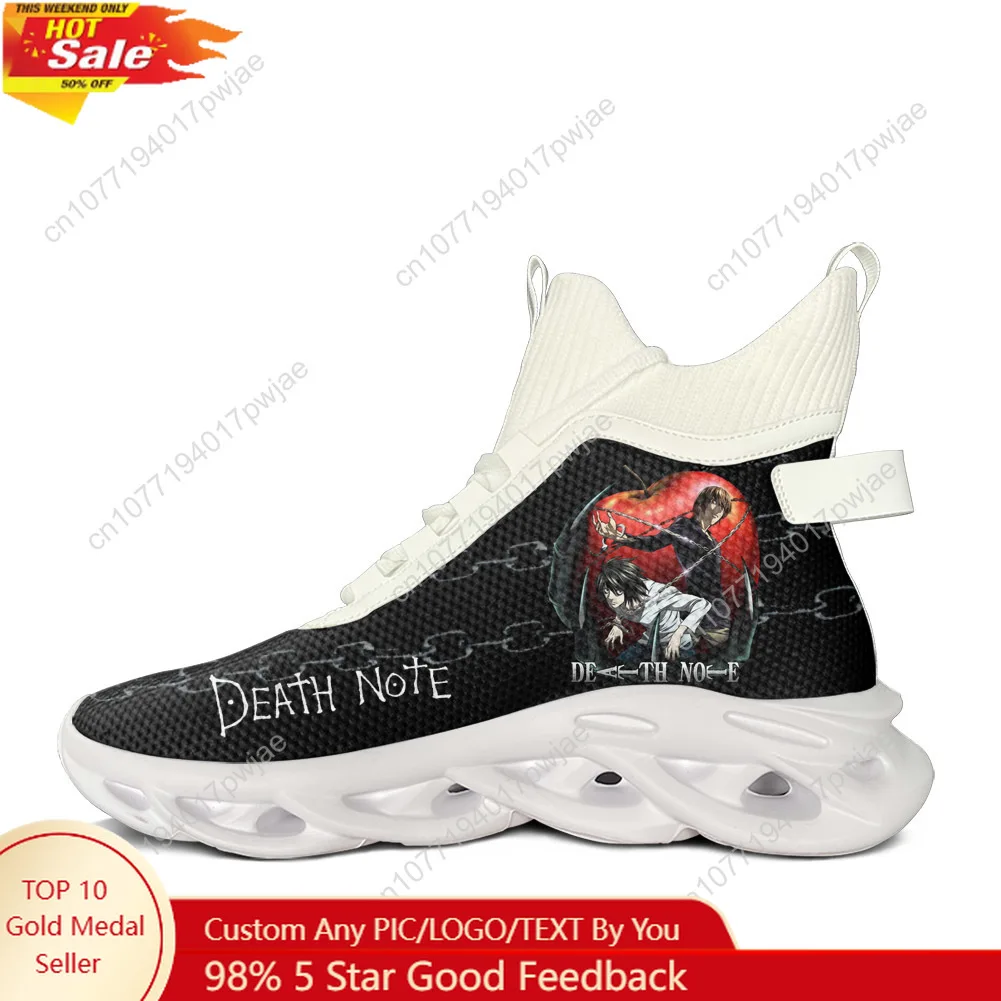 

Japan Anime DEATH NOTE High Top Flats Sneakers Mens Womens Hiking Sneakers Travel Mountaineering Lightweight Shoe Running Shoe