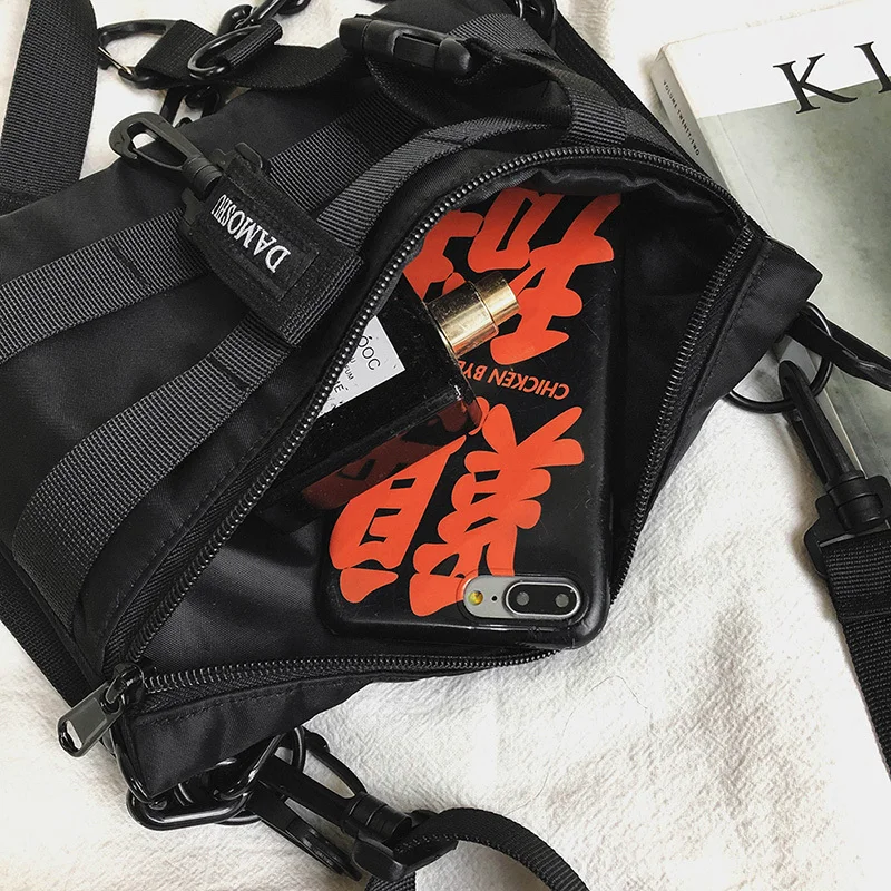 Marsupio tattico funzionale Borsa streetwear unisex Marsupio Borsa pettorale da donna Mini zaino Borsa a tracolla a tracolla alla moda