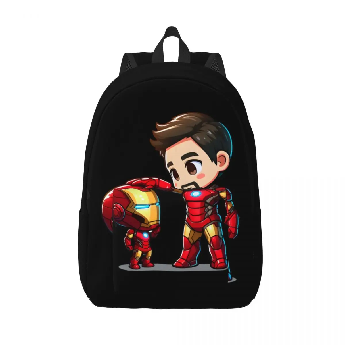 Back To School Gift Superhero Dad Large Capacity Backpack Iron Man Snack Storage Office Staff Handbag For Work