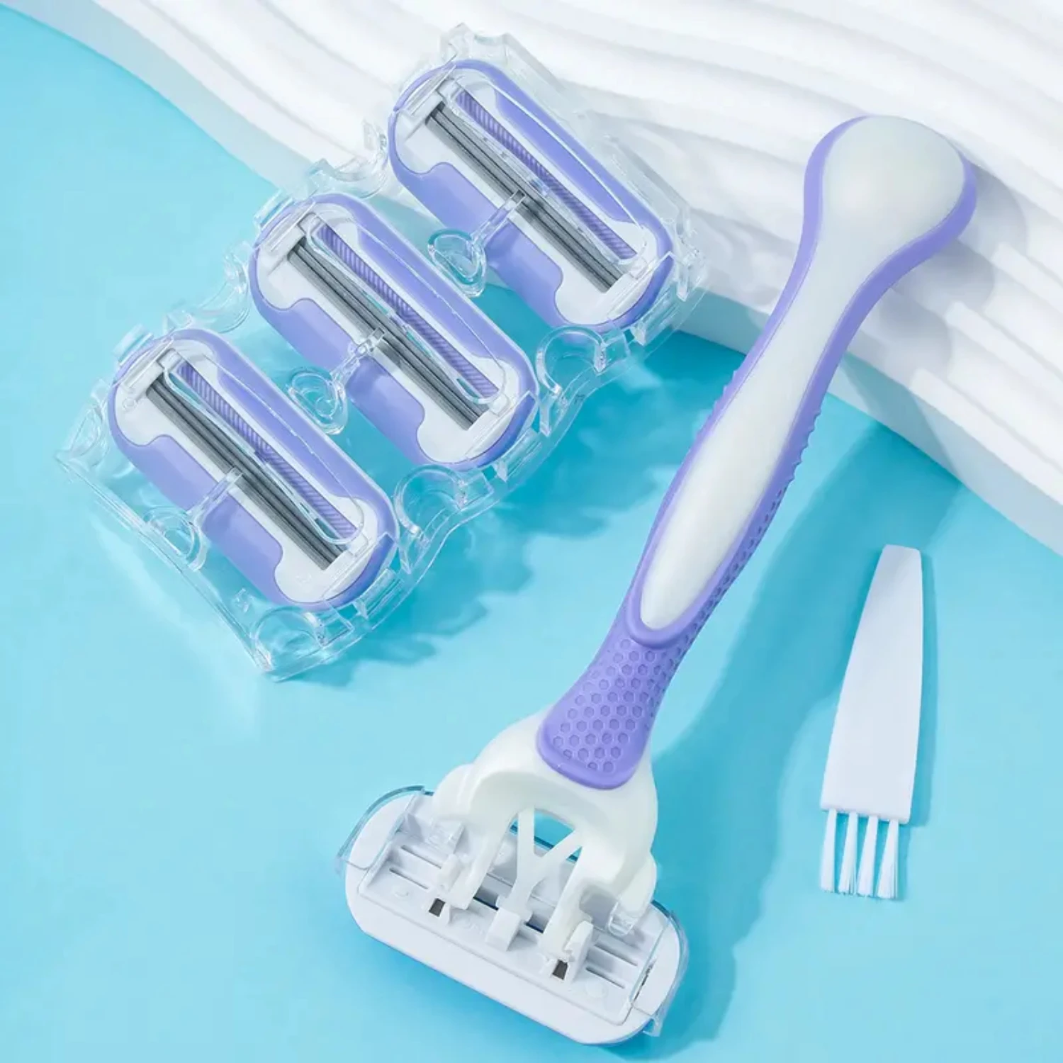 

Easy-to-Use Effortless Rechargeable Epilator Handle with 4 Spare Heads for Lasting Smoothness - Precise and Effective Long-lasti