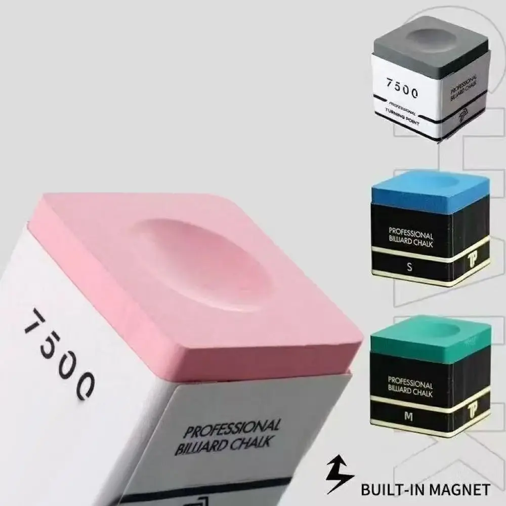 

Square TP7500 Billiard Chalk Non-slip Fine Powder Snooker Neutral Pool Chalk Pink/Grey Billiard Pool Chalk Billiard Accessories
