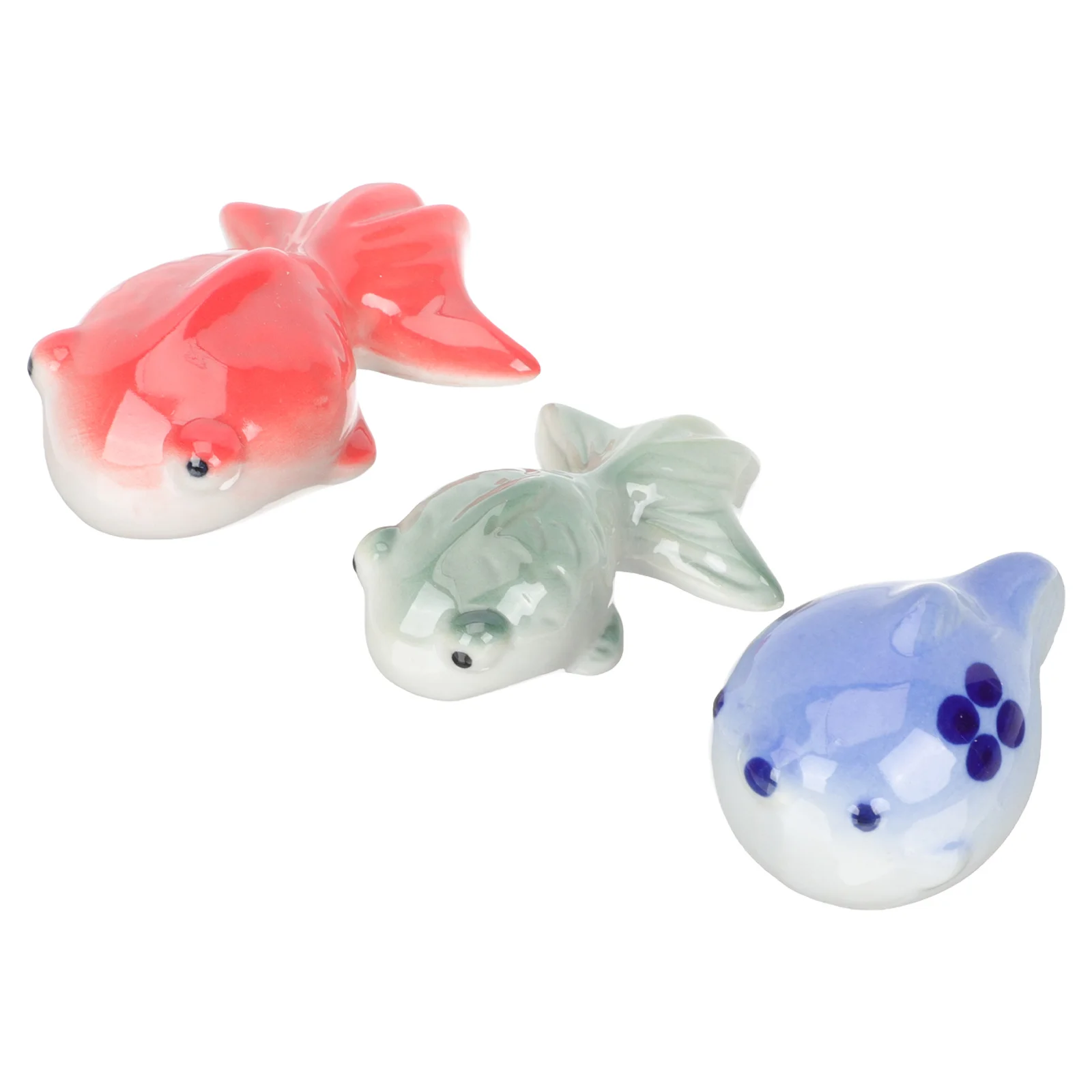 

3Pcs Ceramic Goldfish Decor Floating Fish Tank Ornament Aquarium Adorn Accessories Fish Tank Decors Floating Goldfish Decor