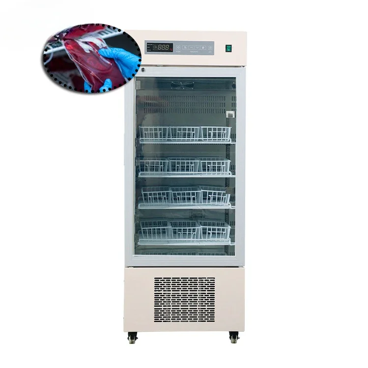 Medical grade refrigerator 4 degrees 130L vertical blood bank refrigerator