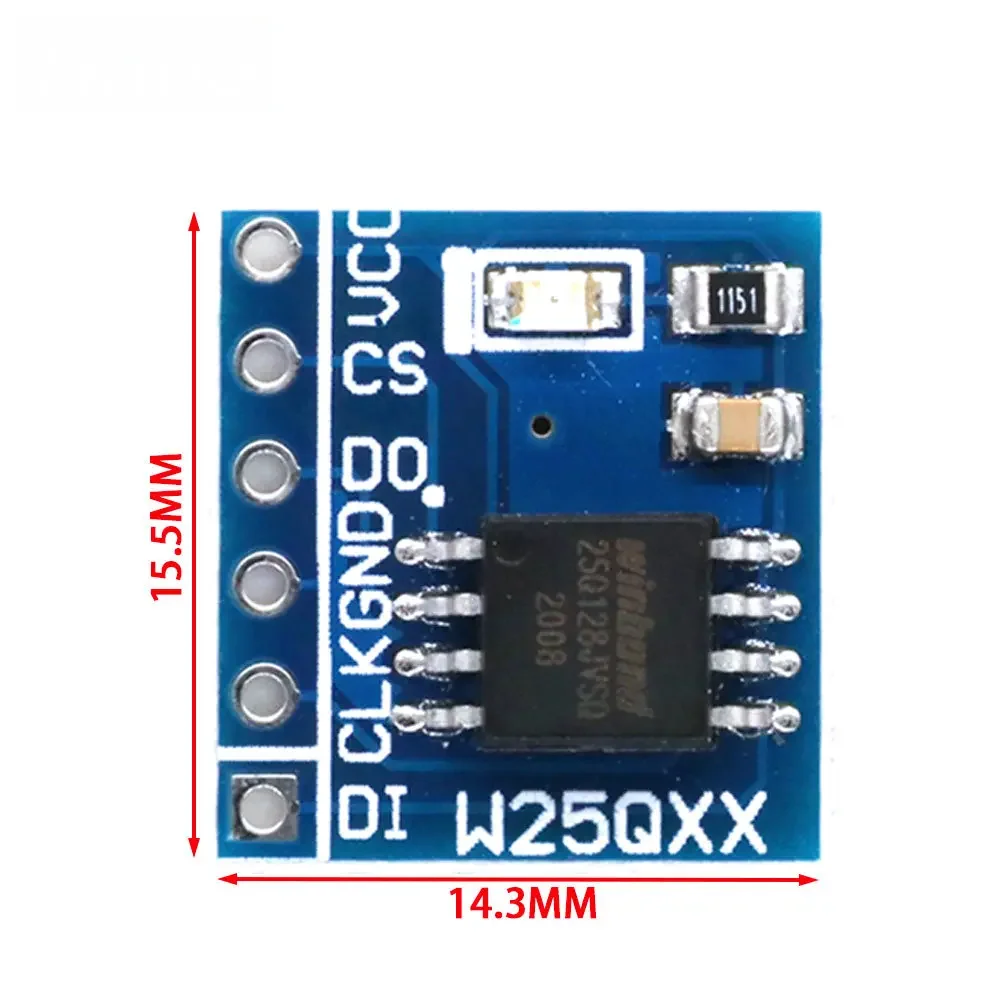 W25Q32 32Mbit / W25Q64 64Mbit / W25Q128 128Mbit 8MByte Módulo de almacenamiento FLASH interfaz SPI código BV FV STM32