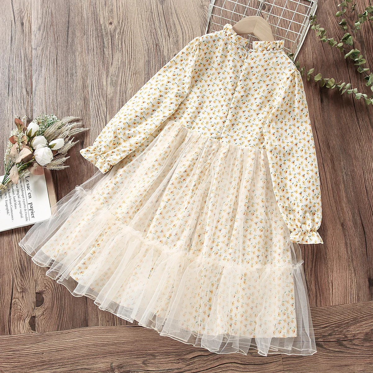 Baby Kids Elegant Flower Dresses for Girls Clothes Teenagers Princess Party Floral Outfits Children Costumes 6 8 10 11 12 Years