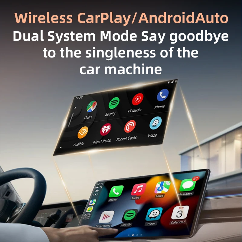 Новый беспроводной адаптер CarPlay Android Auto USB Dongle Smart Mini Box Plug And Play Универсальный для VW Toyota Nissan Honda Ford Benz